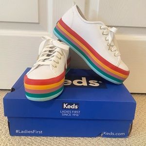 Keds Triple Up Rainbow Platform Sneakers - BRAND NEW